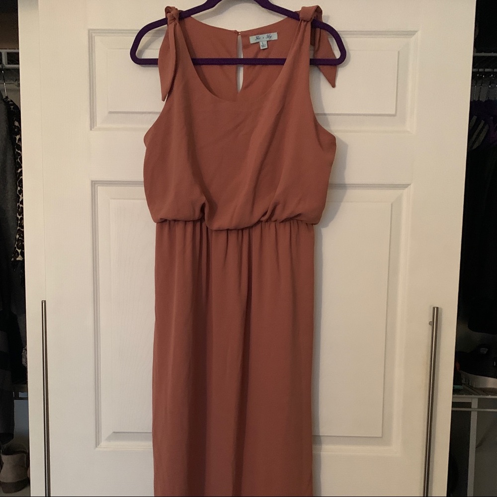 She and Sky Blush Dress
